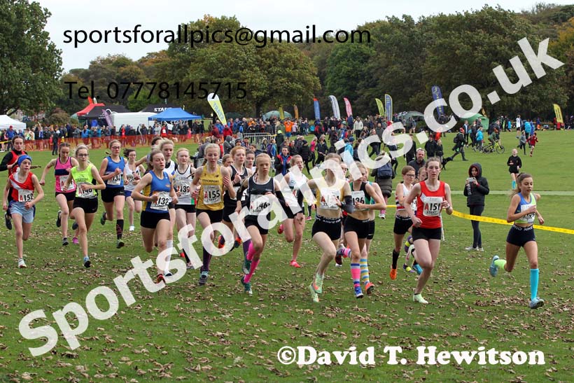 Girls under-15s Northern Cross Country Relays, Graves Park, Sheffield. Photo: David T. Hewitson/Sports for All Pics